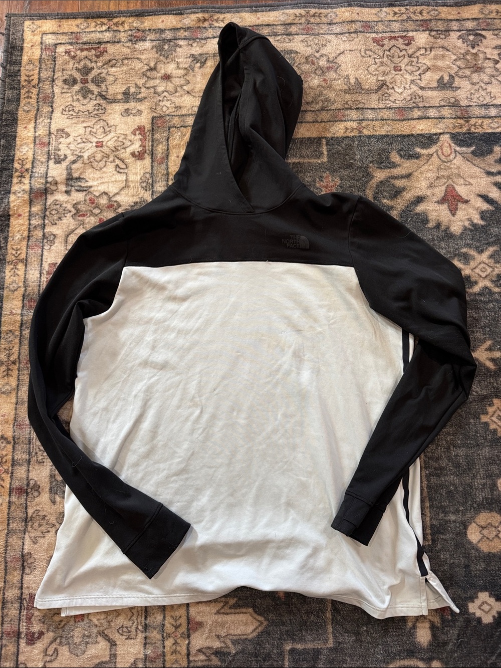 The North Face Two-Tone Black and White Pullover Hoodie
